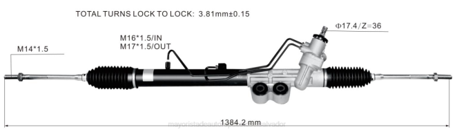 Repuestos De Motos San Salvador | cremallera de dirección asistida 8-97946131-0 68L22608 ISUZU