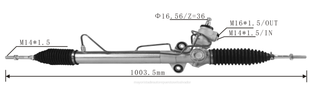 Piezas De Recambio Automóvil | cremallera de dirección asistida señor 210503 68L22560 MITSUBISHI