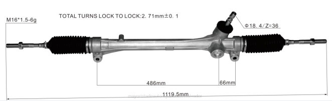 Piezas De Recambio Automóvil | cremallera de dirección asistida 45510-48070 68L22520 TOYOTA